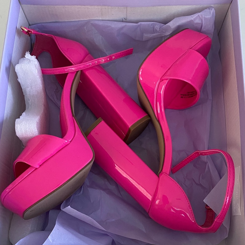 Madden Girl Hot Pink Platform Heels